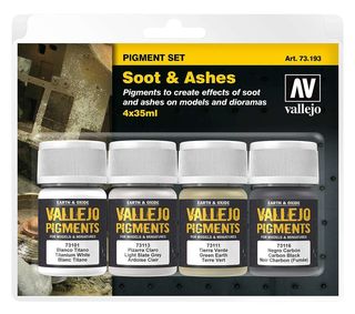 VALLEJO 73193 - PIGMENT-SET RUß / ASCHE