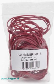 Gummiringe 40mm 20g rot