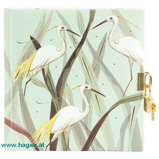 Tagebuch mit Schloss Wild Life Heron