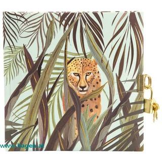 Tagebuch mit Schloss Wild Life Leopard