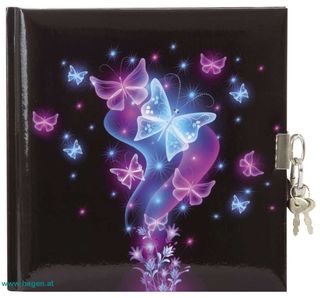 Tagebuch mit Schloss Schmetterling