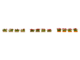 NOCH 14010 - BLUMENKÄSTEN BLÜHEND ROT