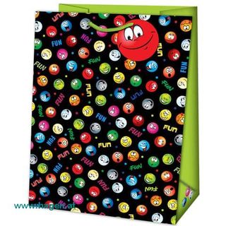 Geschenktragtasche lustige Gesichter