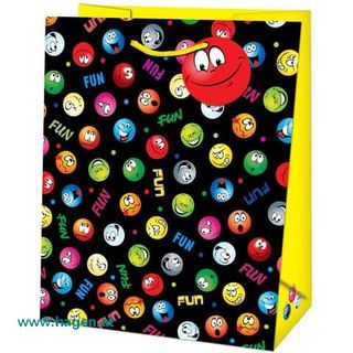 Geschenktragtasche lustige Gesichter