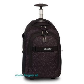 Trolleyrucksack schwarz/weiß