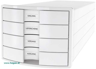 Schubladenbox 4 Laden weiß
