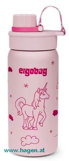 ergobag Trinkflasche Edelstahl Einhorn