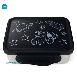 ergobag Brotdose Edelstahl Schwarz