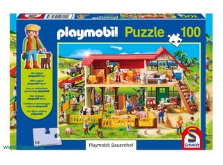 Puzzle 100 Teile Bauernhof  - Playmobil